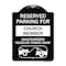 Signmission Reserved Parking for Church Member Unauthorized Vehicles Towed Away Alum, 24" x 18", BW-1824-23126 A-DES-BW-1824-23126 - alternate 1